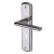 Satin Chrome Keyhole Lock Door Handles - Lena Range - 190 x 48mm