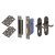 Black Nickel Victorian Summer Scroll 5 Lever Sashlock Door Handles Kit