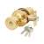 Polished Brass Hotel Entrance Mortice Door Knobset - 65mm Rose Diameter