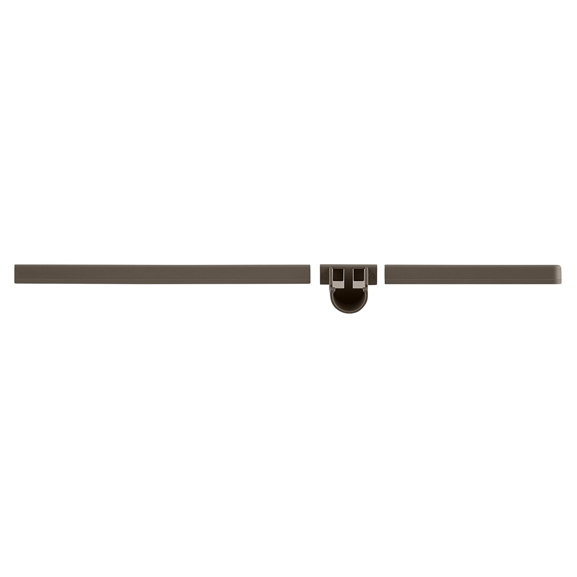 Top Track System - Click In Bracket Trim Cover & Rail Holder - 320mm Length - Left - Graphite