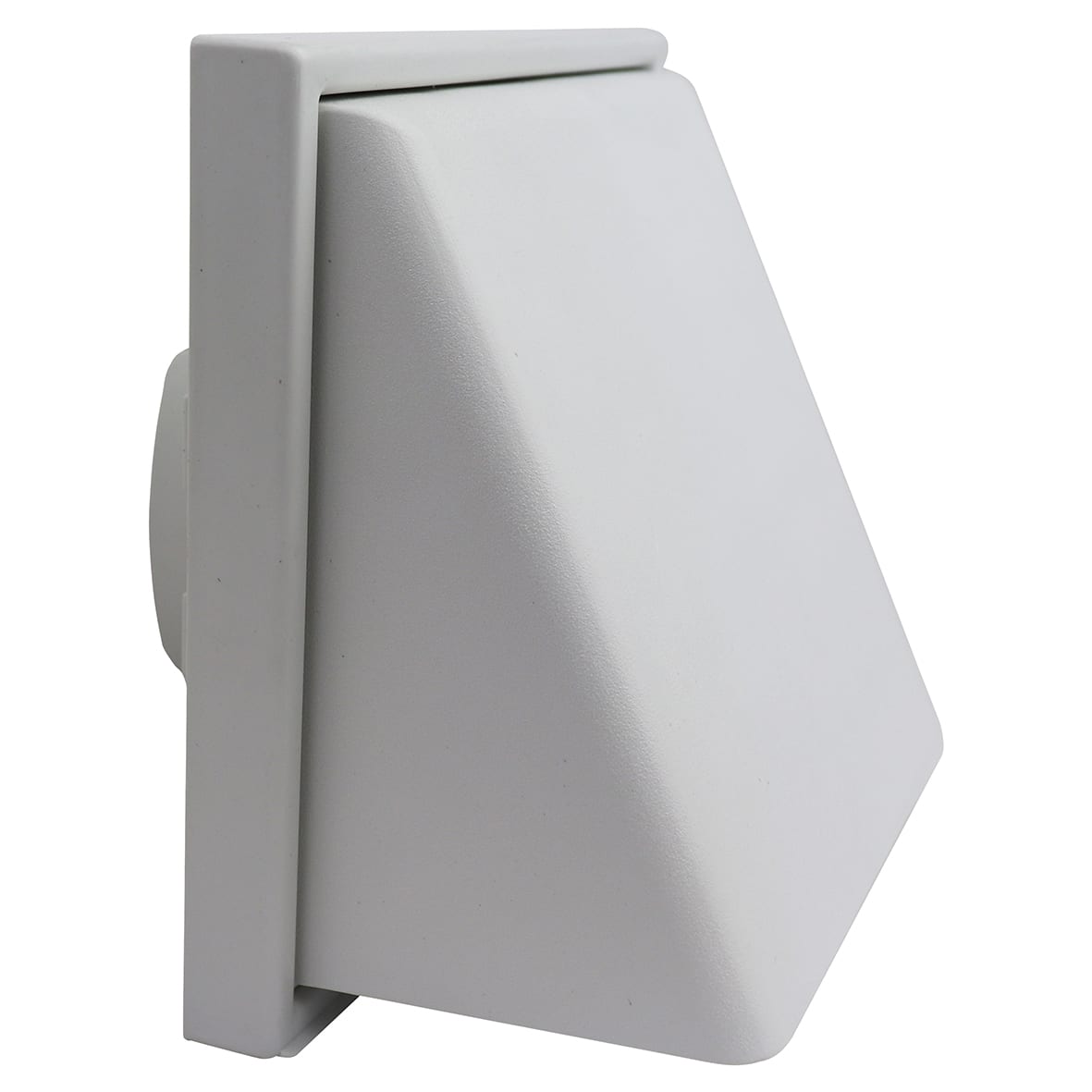 Plastic Cowled Wall Grille with Backdraft Damper - 4"/100mm - White