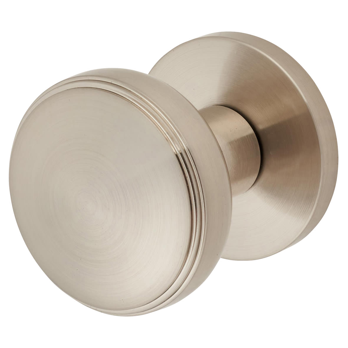 Satin Nickel Classic Mortice Door Knob - 60mm Rose Diameter