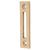 Replacement Casement Window Fastener Mortice Plate - 75mm Length - Polished Brass