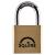 Lion Open Shackle Padlock - 30mm Body - 19.5 x 16.5mm Shackle - Brass