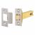 Heavy Duty Bolt Through Tubular Latch - 128mm Case - 107mm Backset - Square - Satin Stainless