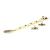 Reeded Casement Window Stay - 10"/250mm Length - Aged Brass