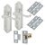 Satin Chrome Scroll Latch Door Handles Pack - Ashmead Range