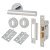 Polished Chrome 3 Lever Sashlock Door Handles on Rose Pack - Bella Range
