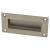 Rectangular Flush Cabinet Pull Handle - 102 x 51mm - Satin Stainless Steel