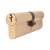 5 Pin 100mm Euro Double Cylinder - 50 + 50mm - Polished Brass - Keyed to Differ