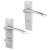 Satin Chrome Bathroom Door Handles - Rimini Range - 151 x 42mm