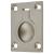 Rectangular Flush Ring Cabinet Pull Handle - 48 x 38mm - Satin Stainless Steel