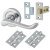 Polished Chrome Victorian Summer Scroll Latch Door Handles on Rose Pack