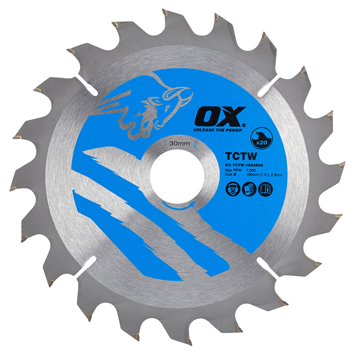 TCT Circular Saw Blade - 190 x 30mm - 20T - Wood
