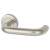 Polished Stainless Steel 19mm Return to Door Handles on Round Rose
