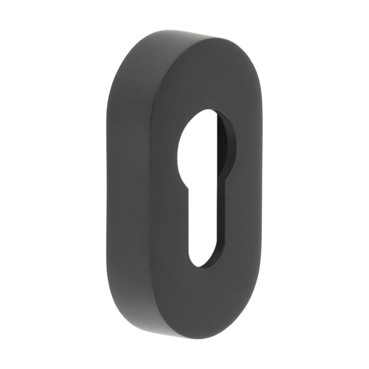 Oval Escutcheon - 65 x 35mm - Euro - Black