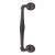 Antique Black Iron Offset Door Pull Handle - Screw Fix - 243 x 50mm