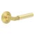 Satin Brass Fire Rated Door Handles on Round Chamfered Rose - Westminster Range