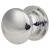 Victorian Turned Round Cabinet Knob - 25mm Diameter - Polished Chrome