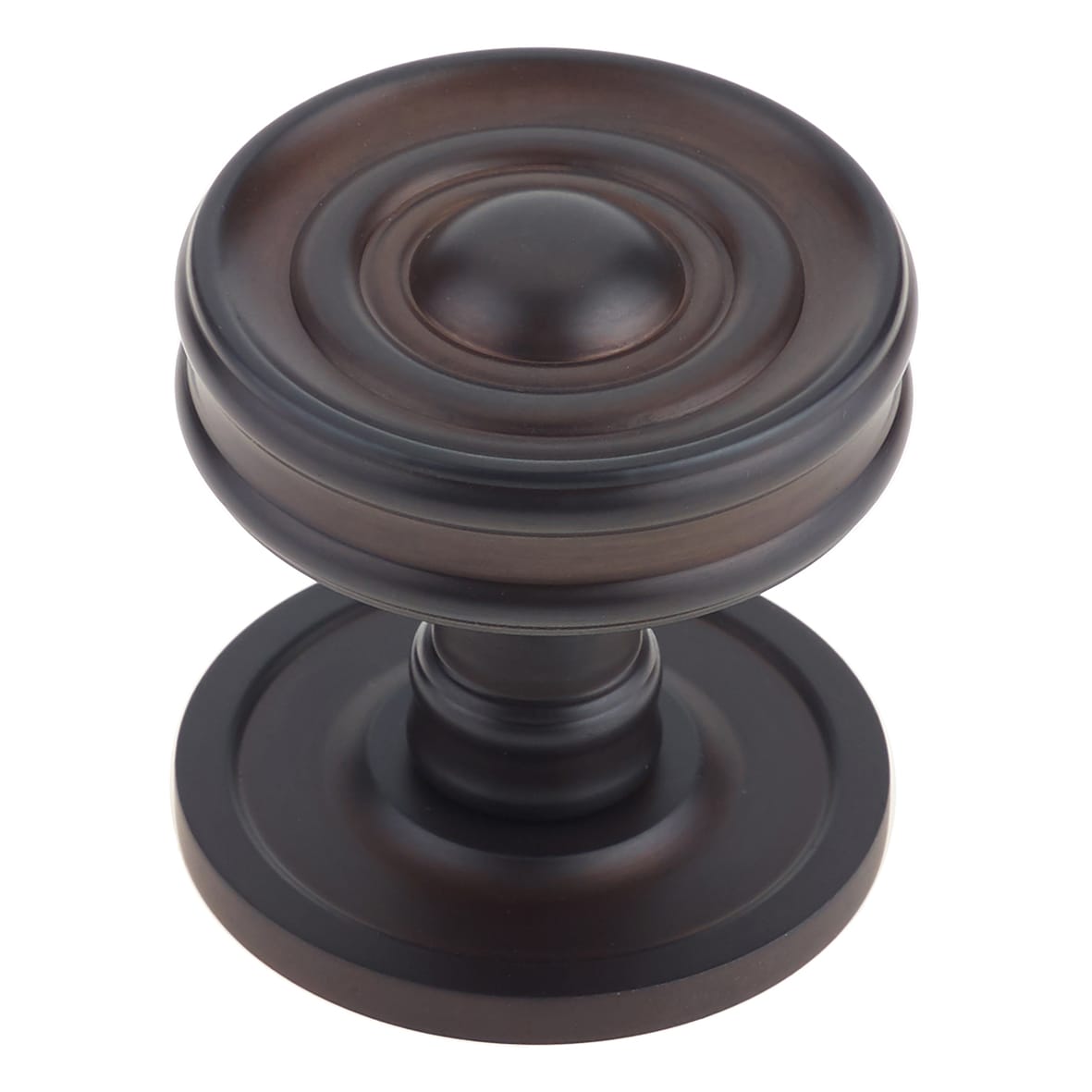 Dark Bronze Ringed Mortice Door Knob - 65mm Rose Diameter - Bloomsbury Range