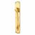 Polished Brass Offset Door Pull Handle on Plate - Screw Fix - 450 x 75mm - RH