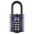 Combination All Weather Long Shackle Padlock - 50mm Body - 22 x 38mm Shackle - Blue