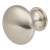 Domed Round Cabinet Knob - 30mm Diameter - Satin Nickel