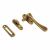 Marcus Spoon Mortice & Hook Plate Window Fastener - Reversible - Antique Brass