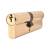 1 Star 6 Pin Kitemarked 100mm Euro Double Cylinder - 45 + 55mm - Pol Brass - Keyed to Differ