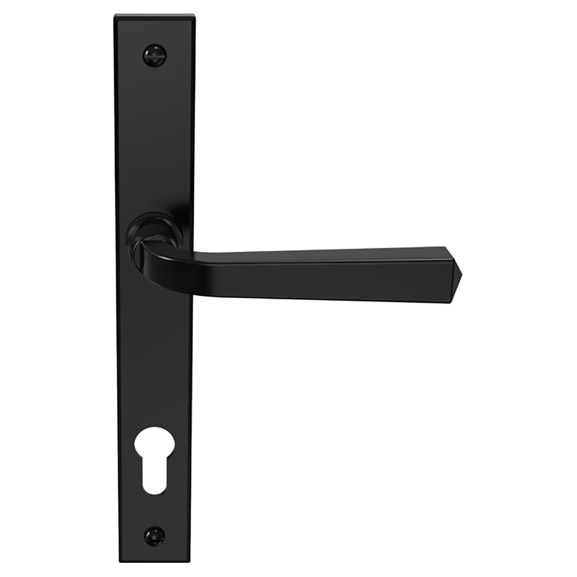 Matt Black uPVC Multipoint Door Handles - 92mm c/c - Heritage Range