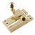 Heavy Duty Reeded Quadrant Arm Sash Window Fastener - 70 x 19mm - Polished Brass