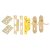 Polished Brass Victorian Summer Scroll 3 Lever Sashlock Door Handles Pack