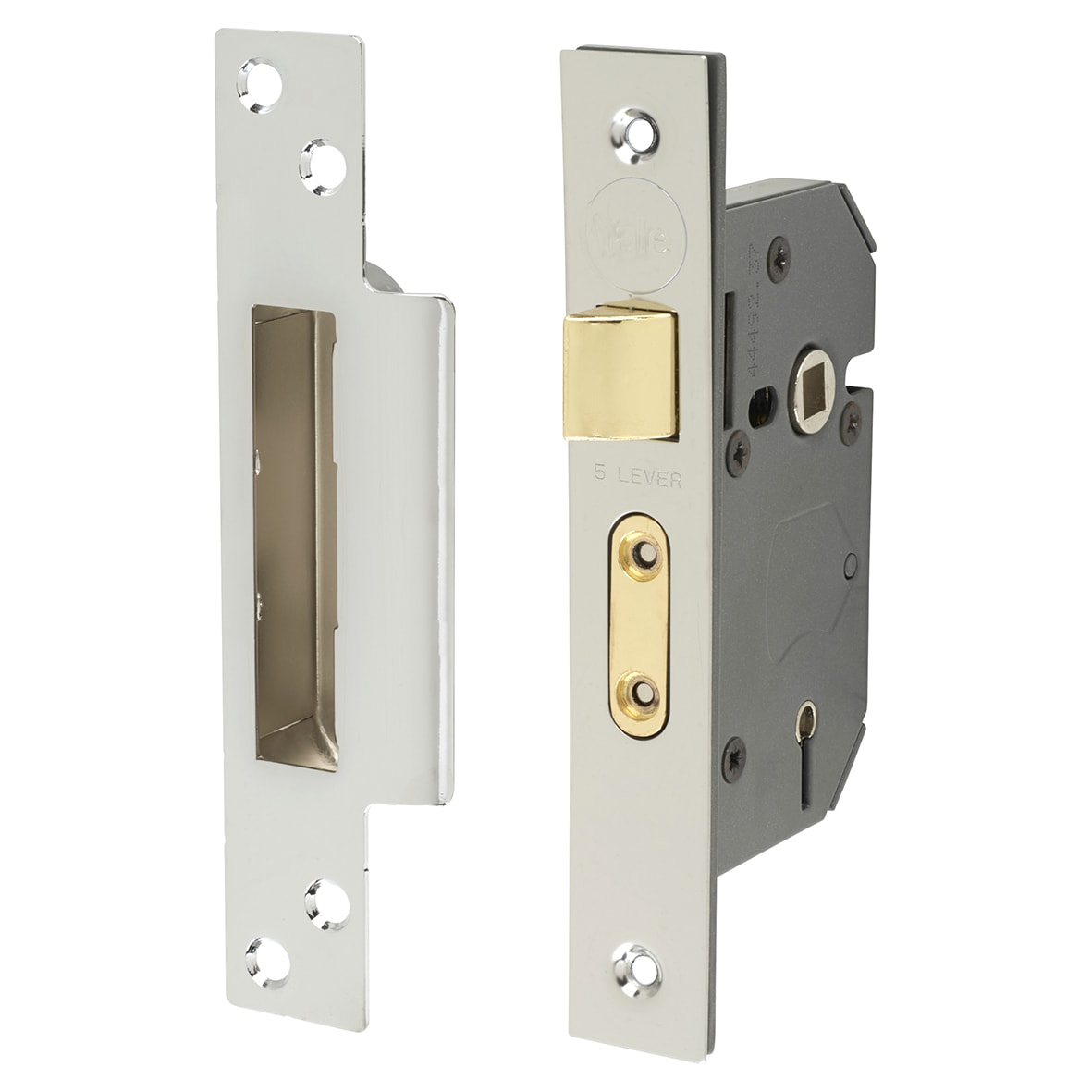 M550 Bolt Through 5 Lever Sashlock - 64mm Case - 44mm Backset - Polished Chrome