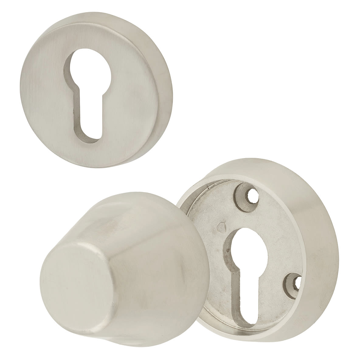 Anti-Ligature Turn & Cylinder Conversion Kit - 62mm Diameter - Satin Stainless Steel