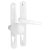 White uPVC Multipoint Lever/Pad Door Handles - 92/62mm c/c - Sparta Range