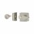 Deadlocking Nightlatch - 40mm Backset - Satin Chrome Case/Cylinder