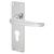 Polished Chrome Victorian Straight Euro Lock Door Handles - 155 x 42mm