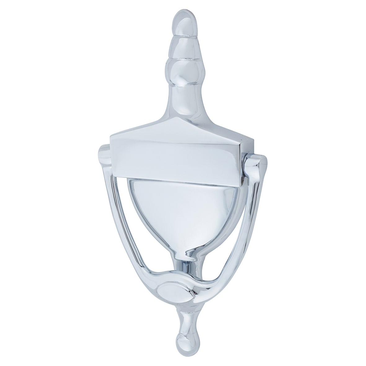 Victorian Urn Door Knocker - Polished Chrome - 152 x 77mm