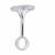 25mm Hanging Rail Centre Bracket - Polished Chrome