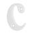 55mm Screw Fix Door Letter - c - White