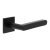 Black Fixed Dead Door Handles on Square Rose - CR-101 Range