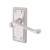 Polished Chrome Budget Rope Edge Scroll Latch Door - Short Plate - Mia Range - 105 x 48mm