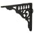 Railway Shelf Bracket - 125 x 145mm - Black