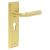 Satin Brass Fire Rated Euro Lock Door Handles - Piccadilly - 200 x 55mm