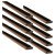 Fire & Smoke Intumescent Strip - - 15 x 4 x 2100mm with Brush - Brown - Pack of 50