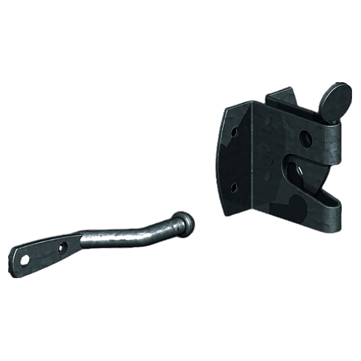 Large Auto Gate Catch - 182 x 62 x 48mm - Epoxy Black