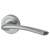 Satin Chrome Door Handles on Round Rose - Rimini Range