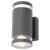 Forum Zink Lens Outdoor Up & Down Wall Light with Photocell - IP44 - Anthracite