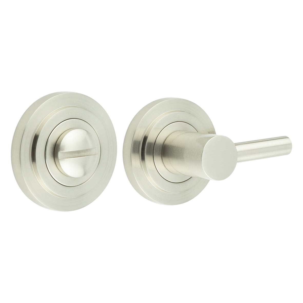 Easy Turn & Release with Stepped Rose - 50mm Diameter - Satin Nickel