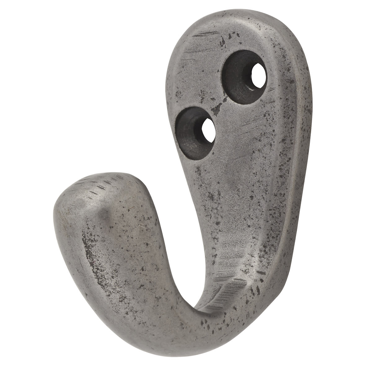 Victorian Single Coat Hook - 44 x 23mm - Antique Iron